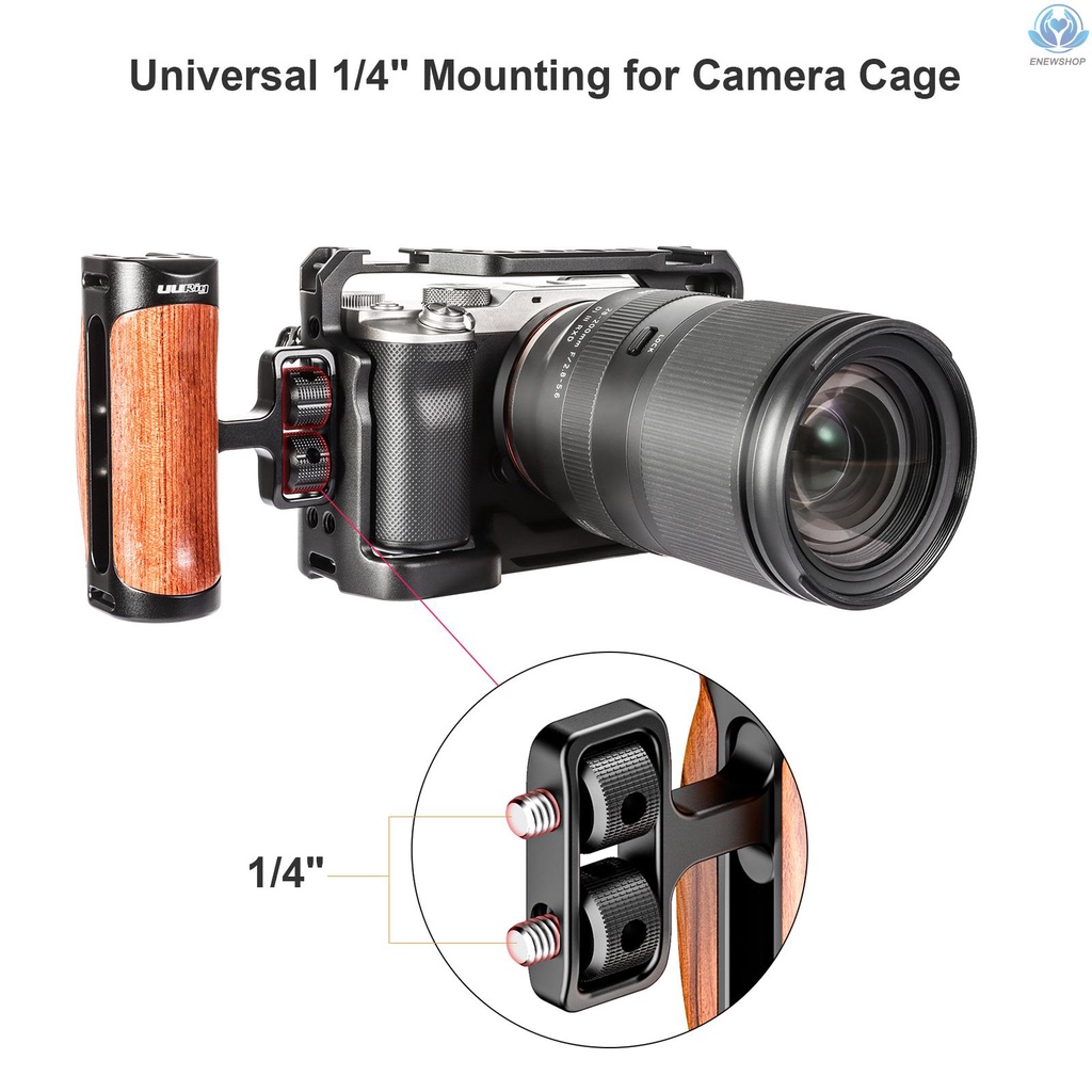 Tay Cầm Máy Ảnh Uurig Bằng Gỗ 1 / 4 Có Lỗ Gắn Dây Đeo Vai | BigBuy360 - bigbuy360.vn