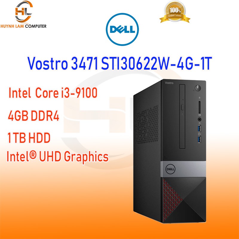 Máy tính để bàn Dell Vostro 3471 STI30622W Intel core i3-9100 4GB 1TB Win 10 Home - PSD phân phối