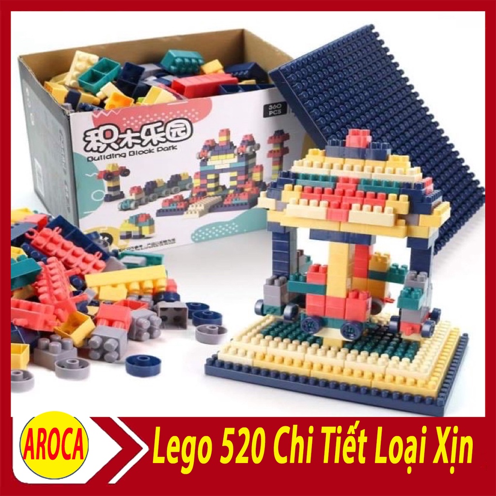Bộ xếp hình 520 chi tiết - Đồ chơi phát triển tư duy - lắp ráp cho bé AROCA