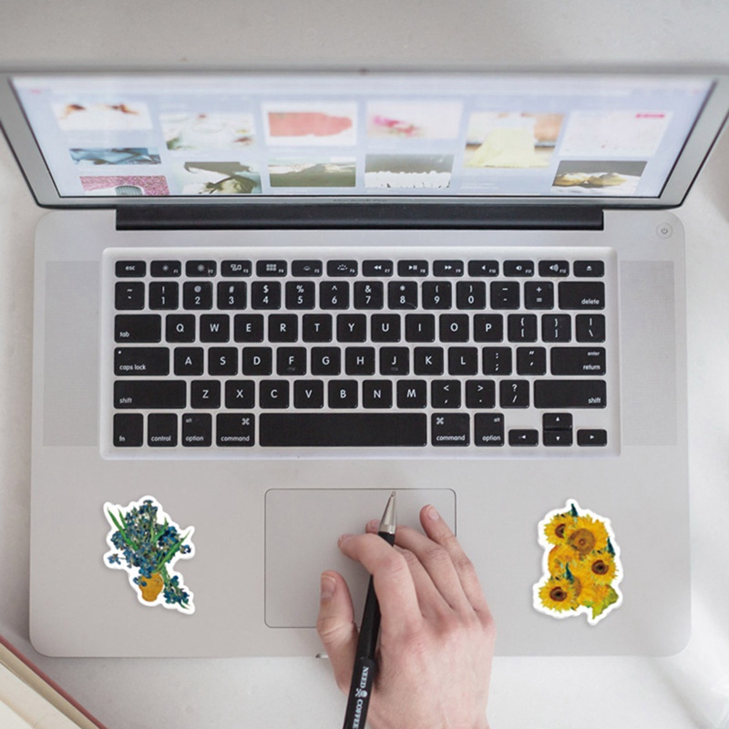 Miếng dán in hình Van Gogh làm đồ trang trí xinh xắn