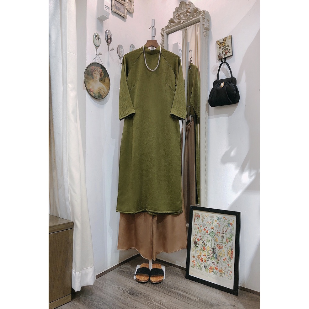 Set Áo dài Rosemary tây thi xanh mạ