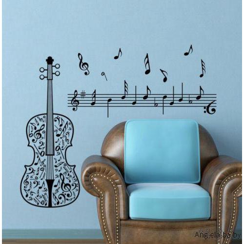 Sticker dán tường họa tiết hình nốt nhạc dùng trang trí phòng cho trẻ