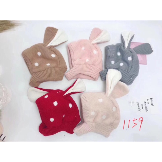 Mũ len Lông Cừu Siêu Ấm Cho Bé Trai, Bé Gái