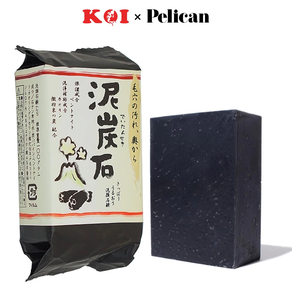 Xà phòng rửa mặt Pelican chiết xuất than và bùn 100g