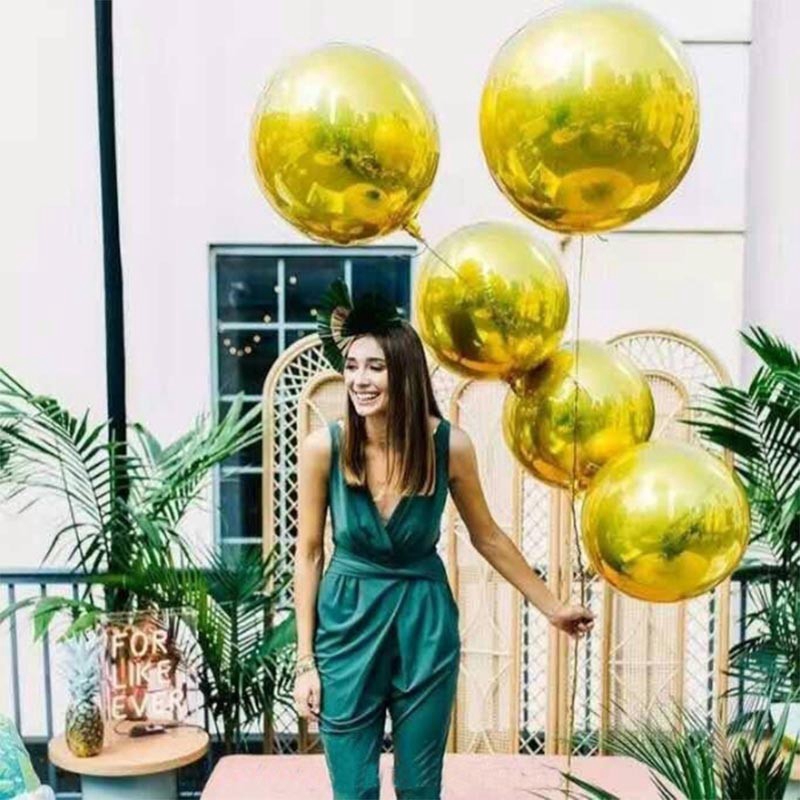 Bong bóng nhôm mỏng hình tròn nhiều màu tùy chọn 4D 18inch đa năng