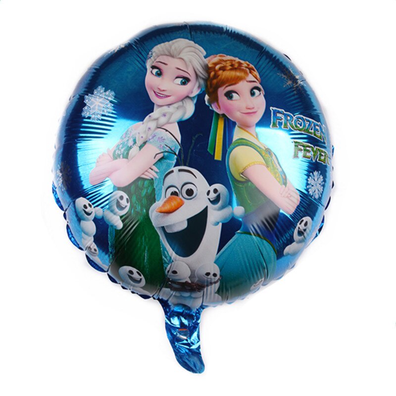 Set 6 Bong Bóng Lá Nhôm Chủ Đề Công Chúa Elsa Trang Trí Tiệc Sinh Nhật Cho Bé