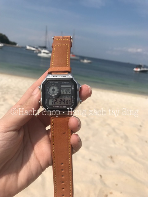 Dây da đồng hồ AE1200