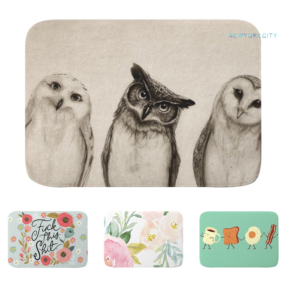 Thảm Chùi Chân Chống Trượt Họa Tiết Hoạt Hình Dễ Thương