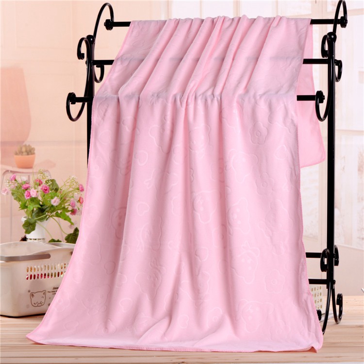 Khăn Tắm Thấm Hút Tốt 70x140cm Họa Tiết Gấu Hoạt Hình