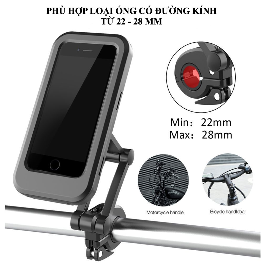 Giá Đỡ Điện Thoại M3 chống nước gắn Xe Máy, Xe Đạp xoay 360 Chống Cướp Cực Chắc Chắn