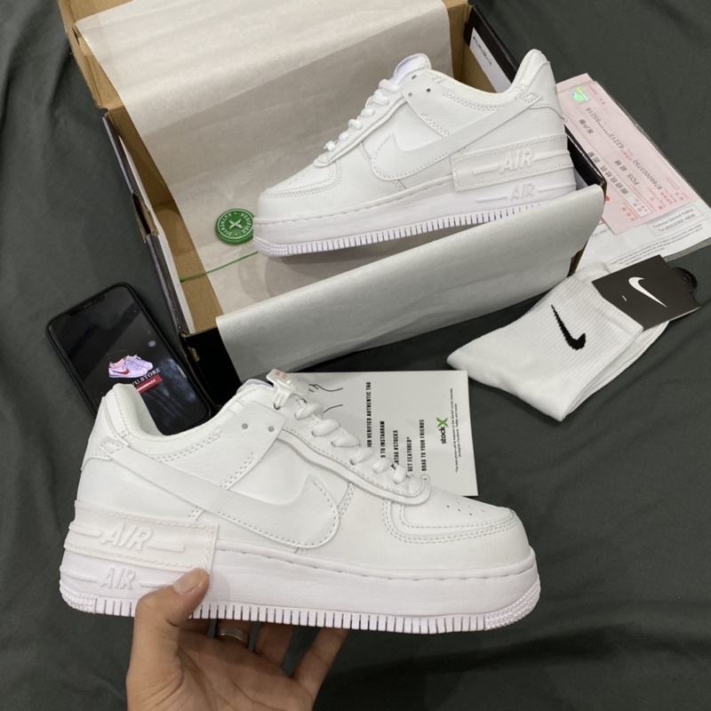 GIÀY AF1 SHADOW ALL WHITE 1:1 SC [ FULL BOX + FREE SHIP ] | BigBuy360 - bigbuy360.vn