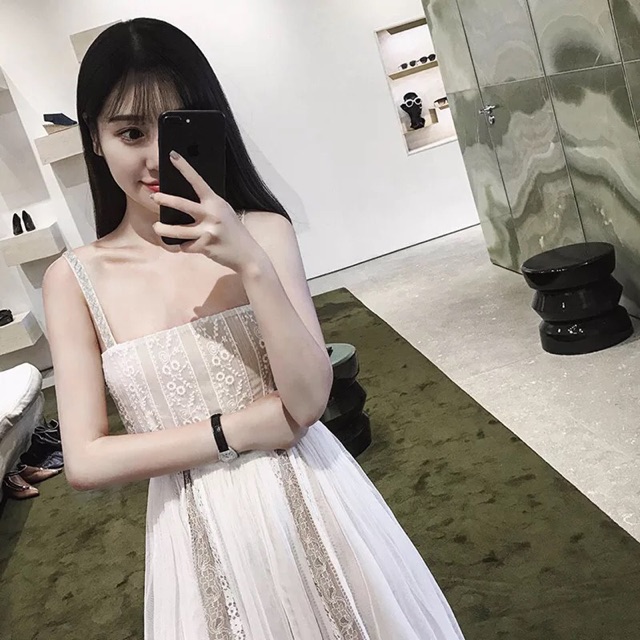 Váy maxi trắng hai dây (order) | BigBuy360 - bigbuy360.vn