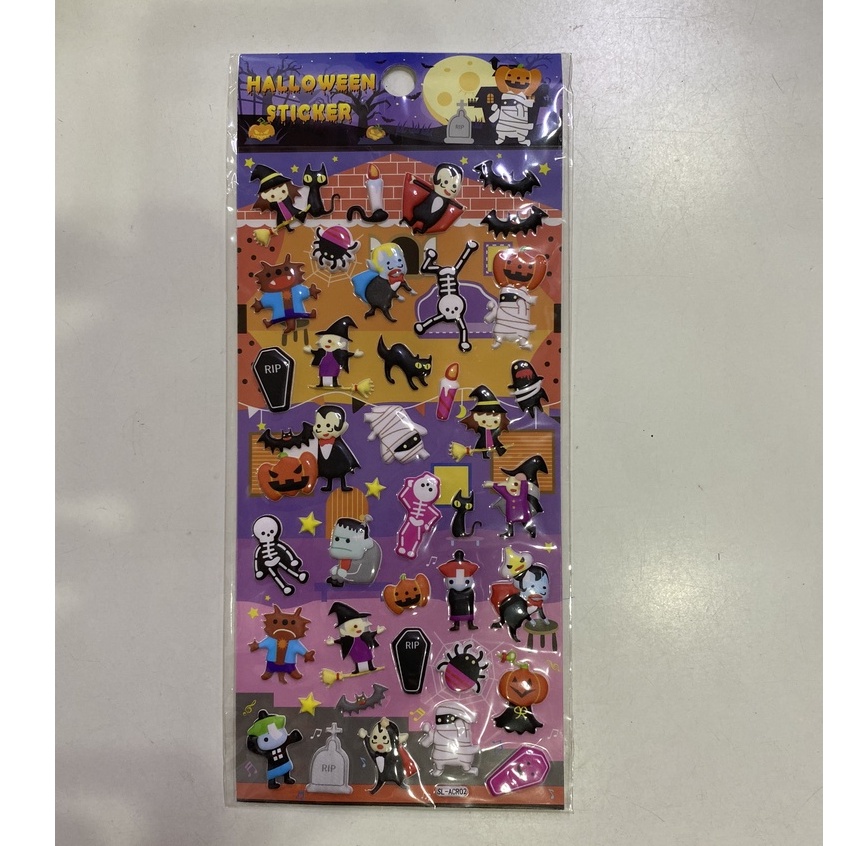 Sticker Hình dán nổi 3D Party Halloween cho bé Bìa 22x10cm