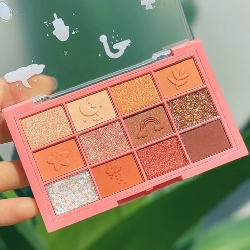 Bảng Phấn Mắt Nhũ Lì 12 Ô Sweet Mint Beautiful Bling