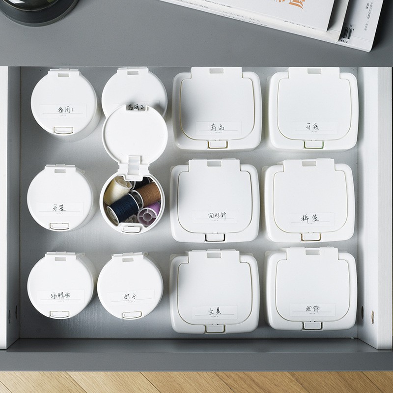 Hộp Nhựa Nhỏ Đựng Tăm Bông Chống Bụi Thiết Kế Tiện Dụng