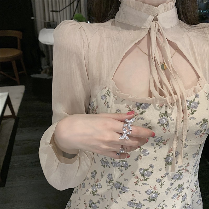 [HÀNG ĐẸP-SẴN]ĐẦM HOA MỎNG PHIÊN BẢN HÀN QUỐC  PHONG CÁCH THIẾT KẾ RETRO PHÁP | BigBuy360 - bigbuy360.vn