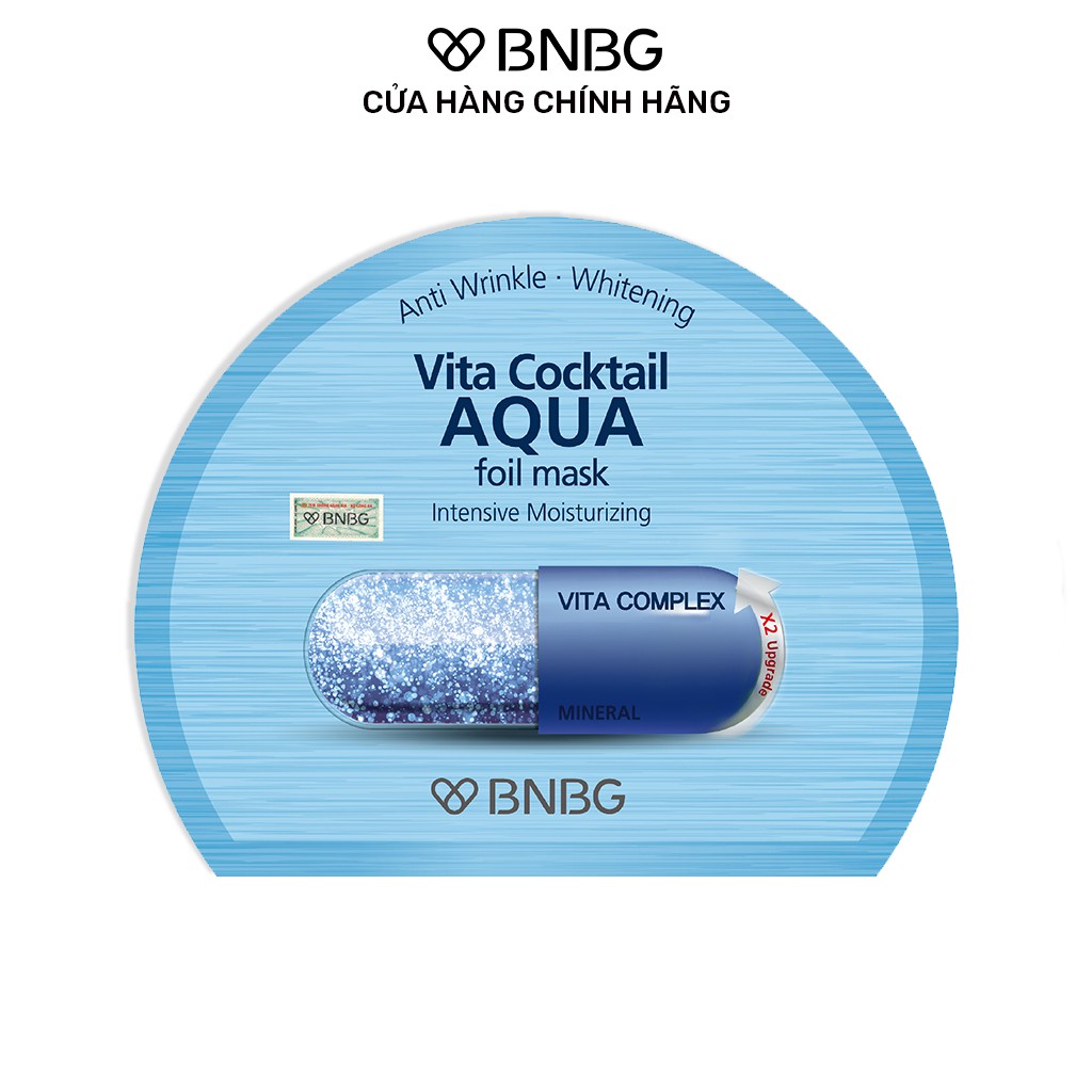 Combo 10 mặt nạ cấp ẩm cho da BNBG Vita Cocktail Aqua Foil Mask 30mlx10