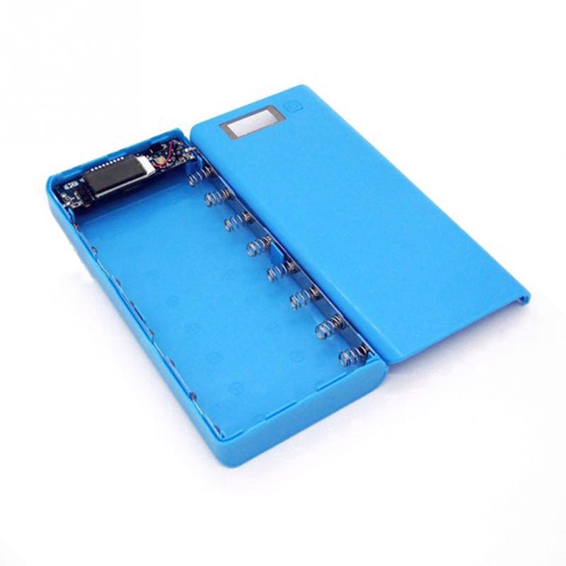 Hộp đựng pin ngoài DIY 8x18650 có màn hình hiển thị LCD kèm đèn pin tiện dụng