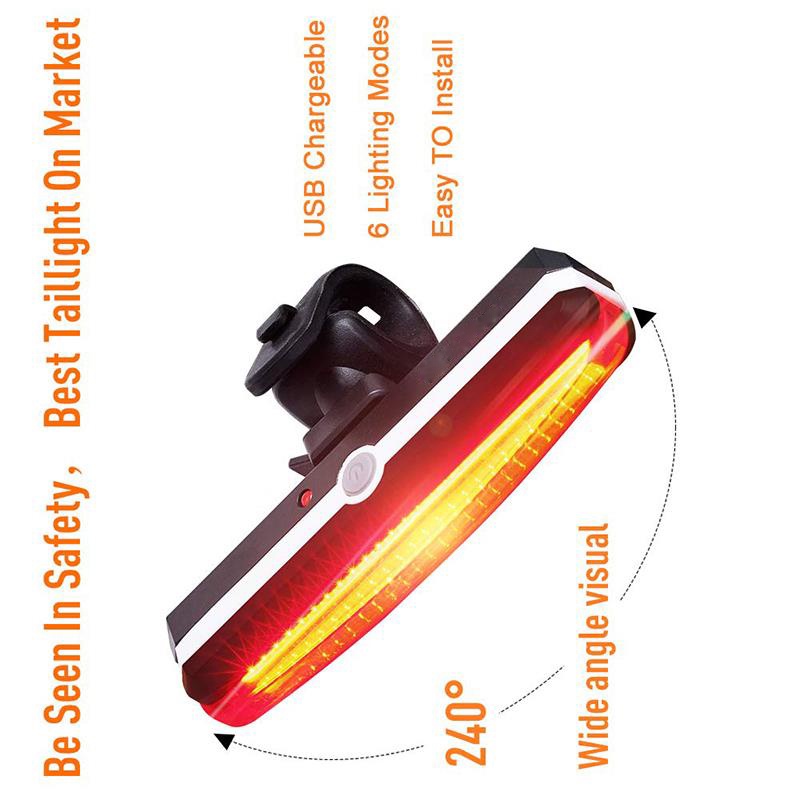 Đèn gắn đuôi xe đạp chống thời tiết 500mah cổng sạc USB