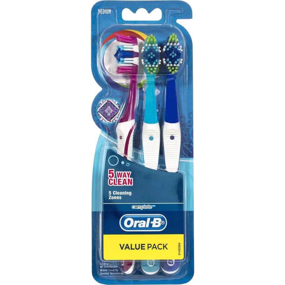 Bàn chải đánh răng Oral B 5 Way Clean Toothbrush set3 bàn chải