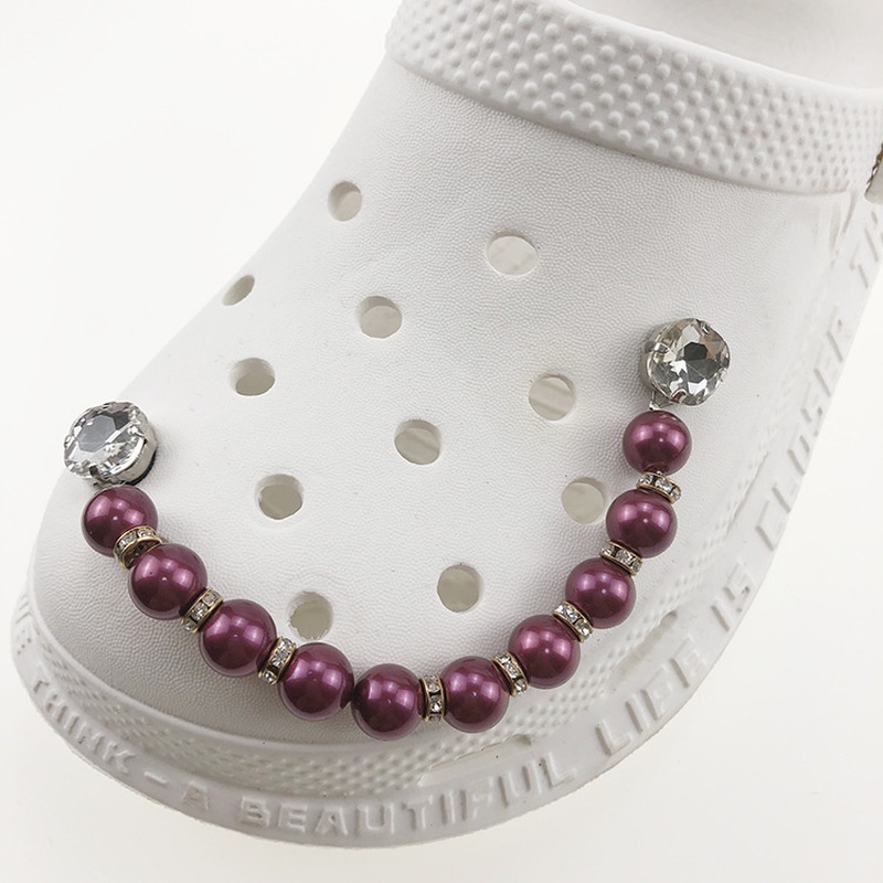 Phụ Kiện Trang Trí Dây Giày Đính Ngọc Trai Giả Thời Trang