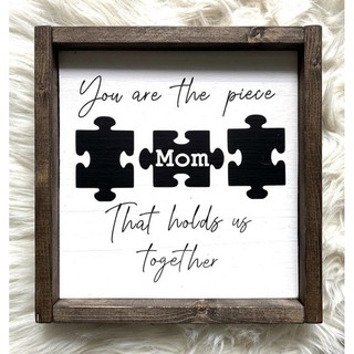 Tranh gỗ handmade - Mom quà tặng mẹ - Decor phong cách vintage trang trí treo tường