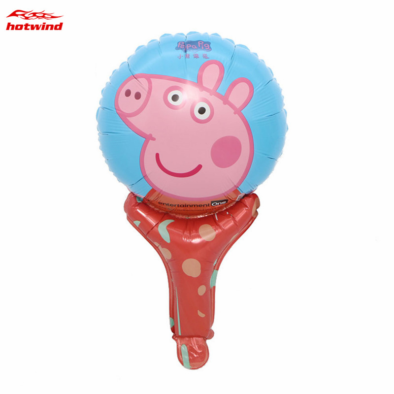 HW Handheld Animal Head Foil Balloons Inflatable Air Balloon Jungle Party Decoration Kid Toys Birthday Party Decor