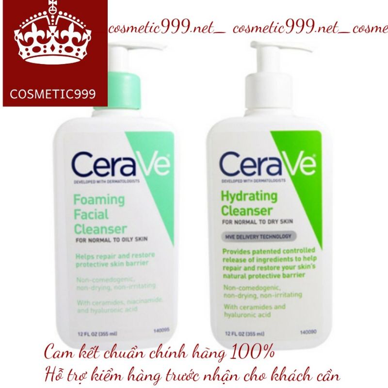 Sữa rửa mặt Cerave pháp chính hãng, sữa rửa mặt cho da dầu và mụn - Cosmetic999