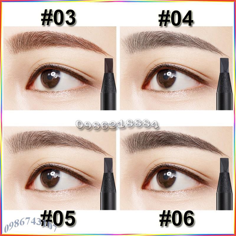 Chì xé kẻ mày cao cấp Haozhuang Make Up Milano Eyebrow Pencil siêu mịn bền màu AEP1