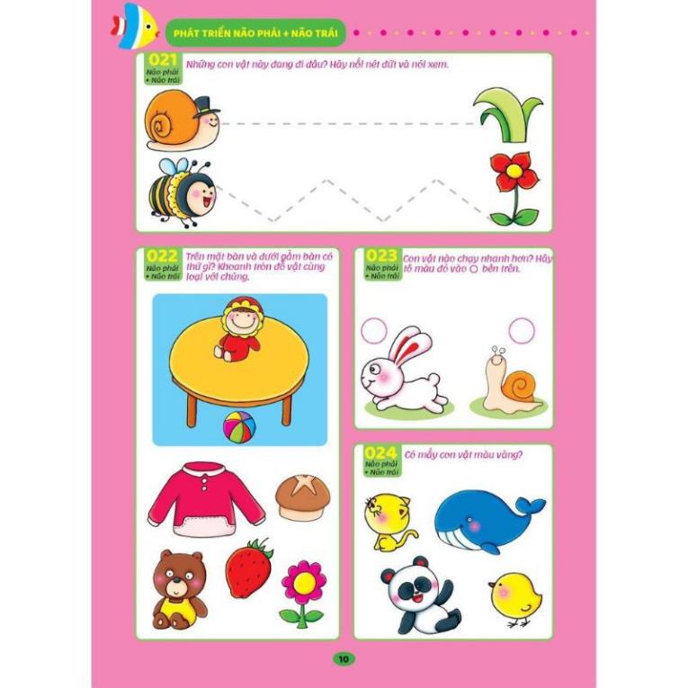 Sách -1088 câu đố phát triển trí tuệ 3-4 tuổi (Combo 4 cuốn)