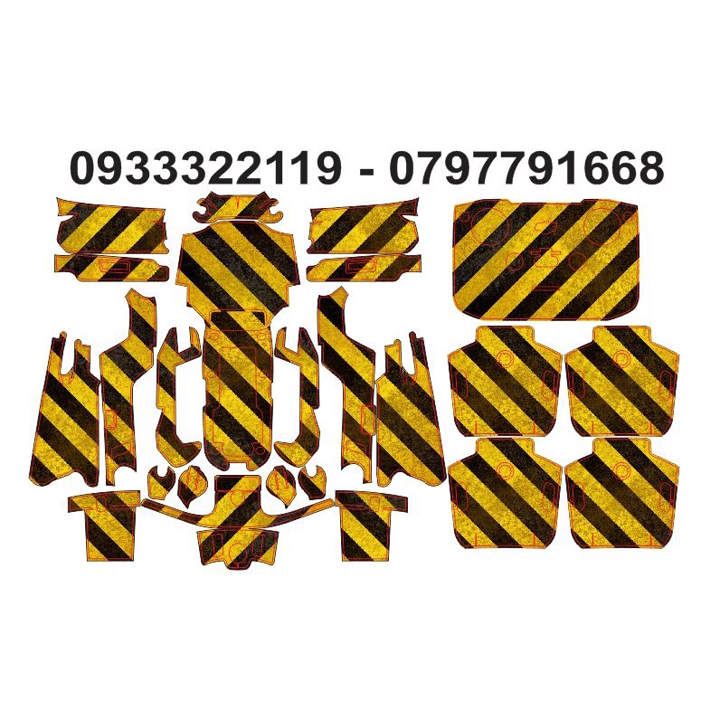 Skin Decal Dán Trang Trí Flycam Mavic Air 2 Vàng Đen - Full Body