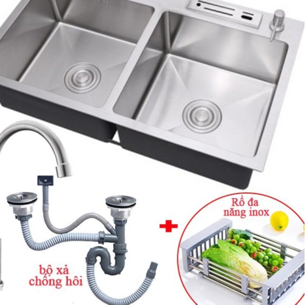 [Mã LIFEBKA5 giảm 10% tối đa 1 Triệu đơn 500k] [MÃ SALE 5%]Combo chậu rửa chén + vòi rửa chén lạnh