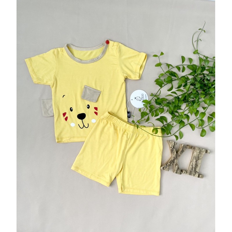 Quần áo trẻ em [Đồ bộ unisex cho cả bé trai bé gái] 😍 Set đồ bộ con thú - chất liệu thun lạnh K.woo 🐷🐷🐷