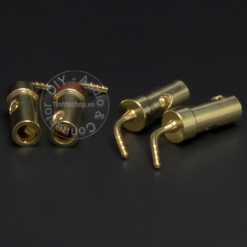 Rắc mỏ chim cắm cho Loa Âm ly nhân đồng mạ vàng 24K 4 chiếc