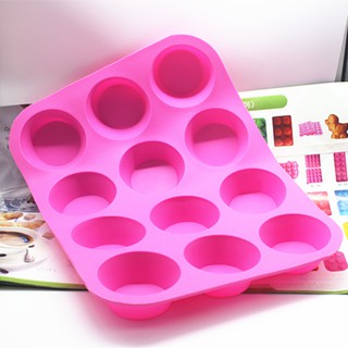 Khuôn Silicone làm bánh Pudding thạch 12 ô