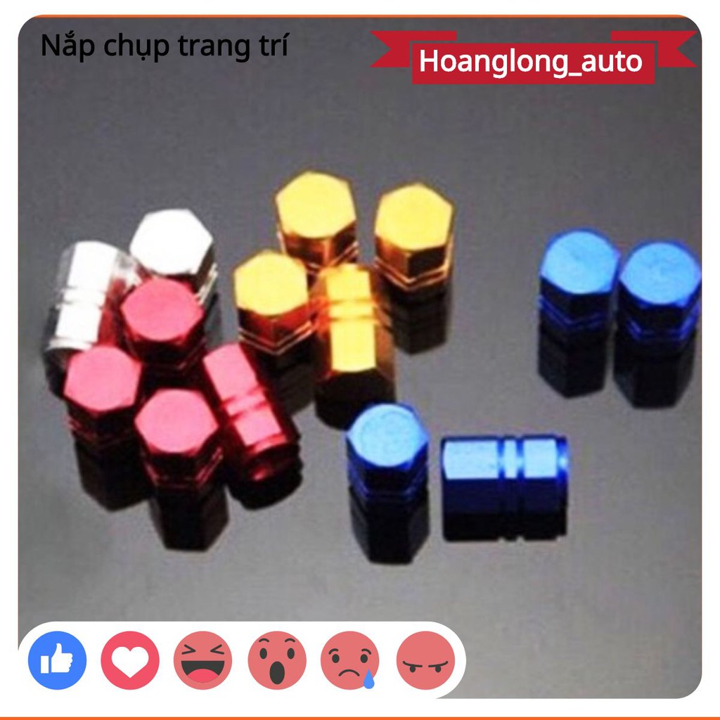 BỘ 4 ỐC - NẮP CHỤP TRANG TRÍ, BẢO VỆ ĐẦU VAN, VÒI BƠM HƠI BÁNH XE, LỐP XE Ô TÔ, XE HƠI, XE MÁY by Hoanglong_auto