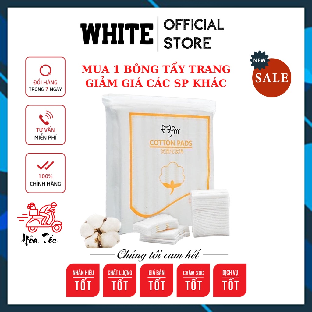 Bông Tẩy Trang Cotton Pads 3 Lớp Túi 222 Miếng Hàng Nội Địa Trung - White Store