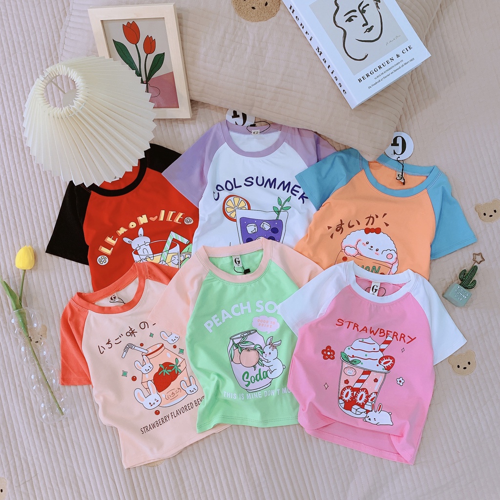 Lyvyshop - (Lô mới, Hàng đẹp) Áo thun phối tay siêu dễ thương cho bé từ 09-28kg