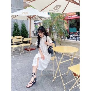 Váy sơ mi tay lật