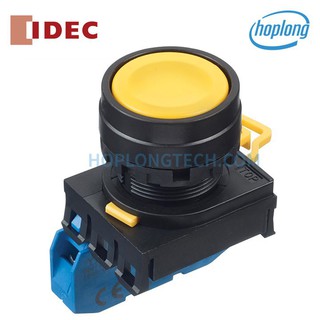 YW1B-M1E10Y Nút nhấn không đèn IDEC phi 22 nhấn nhả màu Vàng