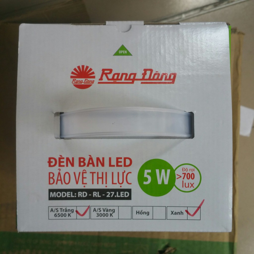 Đèn bàn học bảo vệ thị lực 5W RẠNG ĐÔNG_ Model RD-RL 27.LED