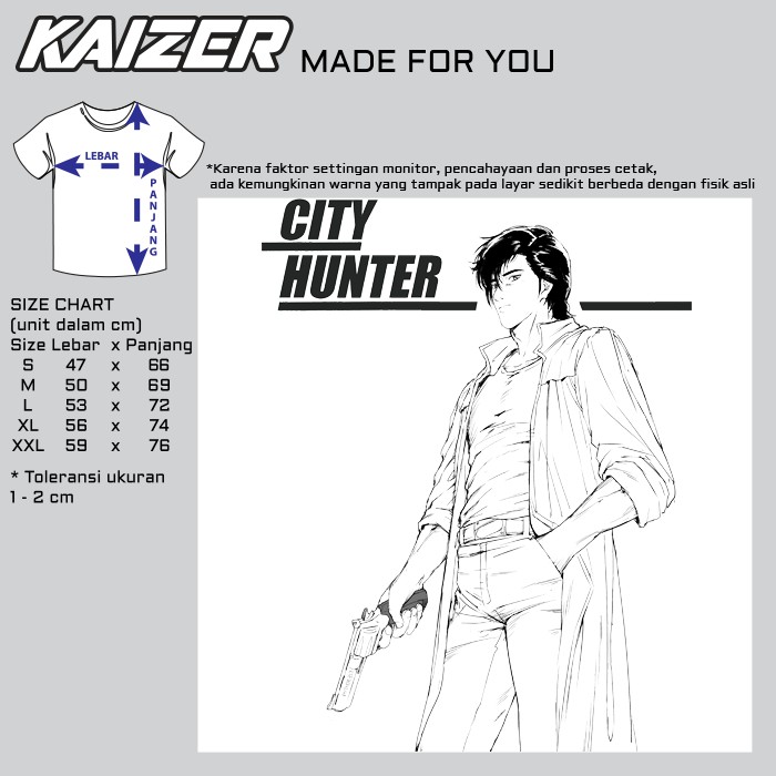 Áo thun họa tiết Kaizer RH-0509 City Hunter Ryo Saeba cá tính