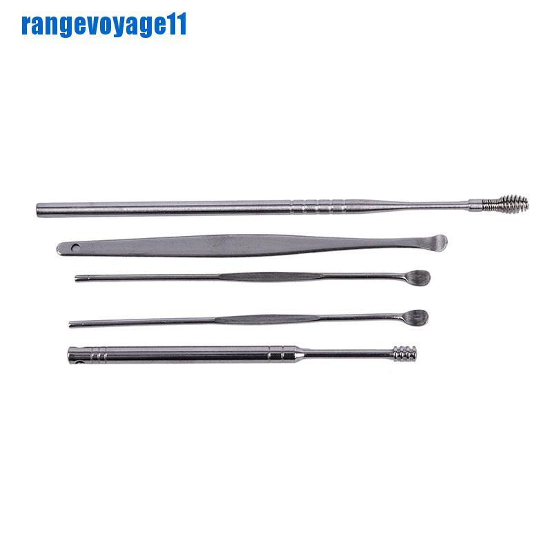 Set 5 Dụng Cụ Lấy Ráy Tai Bằng Inox An Toàn Tiện Lợi