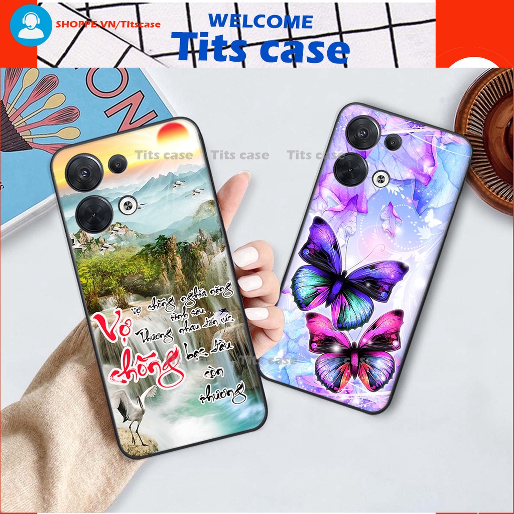 Ốp lưng Oppo RENO 8 5G / RENO 8Z 5G in hình thiên nga,hoa may mắn, đặc sắc ĐỘC - LẠ - BỀN