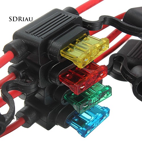 Hộp cầu chì tiêu chuẩn Auto 10A 15A 20A 30A cỡ vừa chống thấm nước cho ô tô