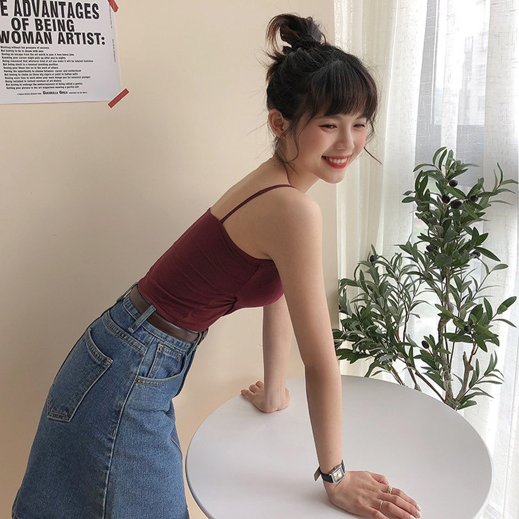 Áo Bra Tập Gym [ÁO CROPTOP] Thun Tăm Xoắn Ngực Cá Tính