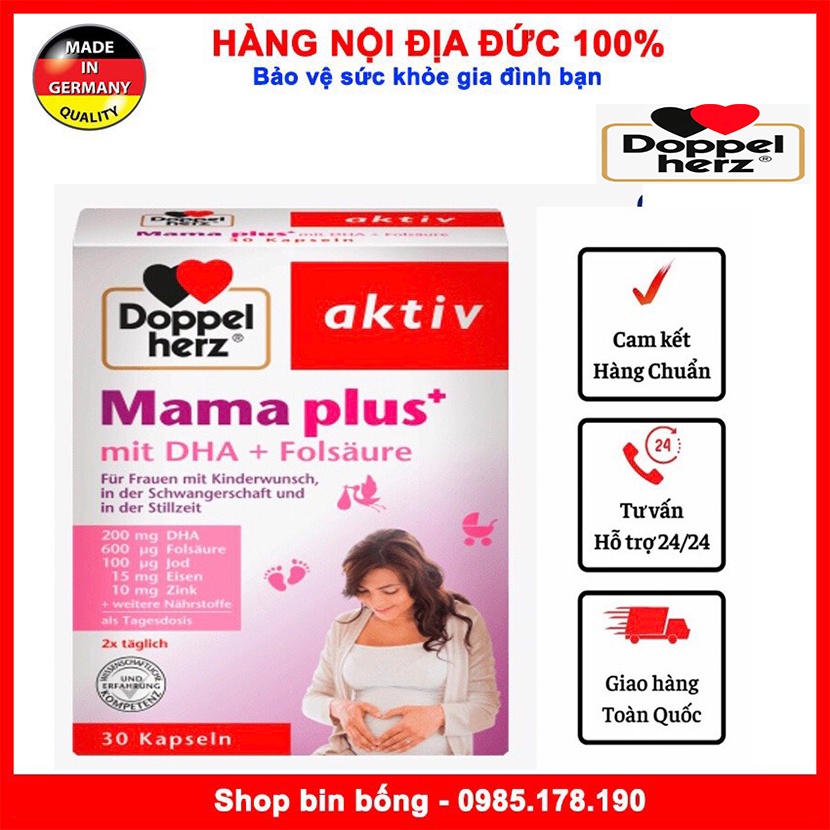Amin tổng hợp cho bà bầu Doppelherz Mama plus