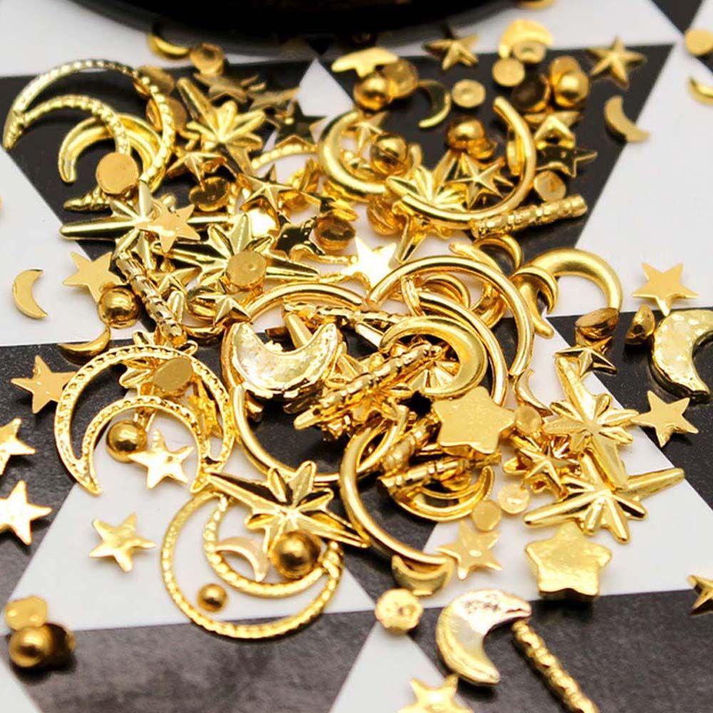 Phụ Kiện Đinh Tán Kim Loại Trang Trí Móng Tay 3D DIY