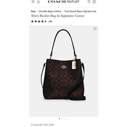 Túi COACH 91512 TOWN BUCKET BAG IN SIGNATURE CANVAS