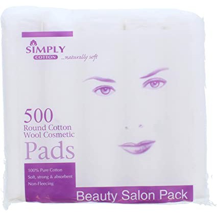 Bông Tẩy Trang Hữu Cơ SIMPLY Cotton Round Cosmetics Pad 500s (500 miếng)
